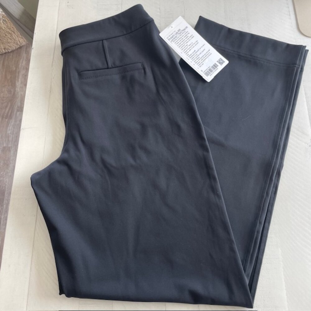 LULULEMON STRAIGHT LEG MID RISE LUXTREME PANT *REGULAR BLACK SIZE SMALL NWT - Picture 2 of 11